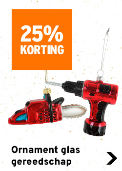 25% korting op ornament glas gereedschap