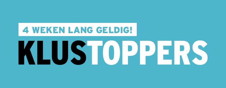 Klustoppers nog 4 weken lang geldig