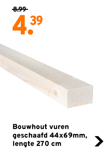 Bouwhout vuren 270 cm 4.39