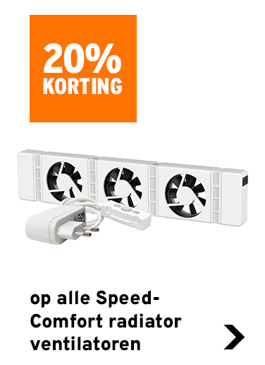 20% korting op alle speedcomfort radiator ventilatoren