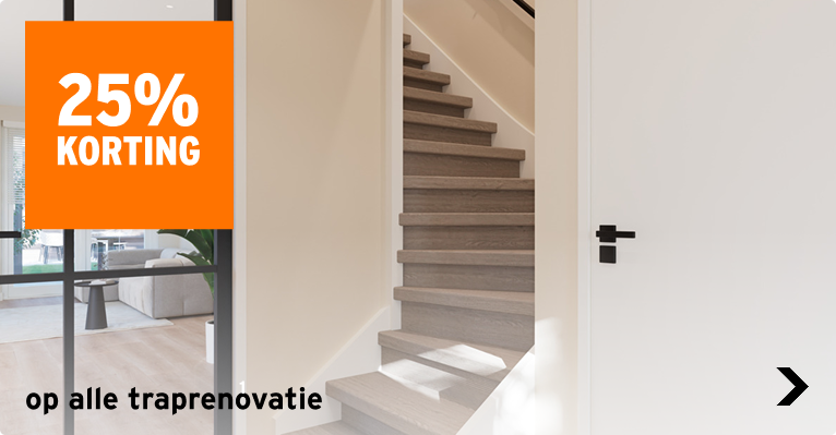 25% korting op alle traprenovatie