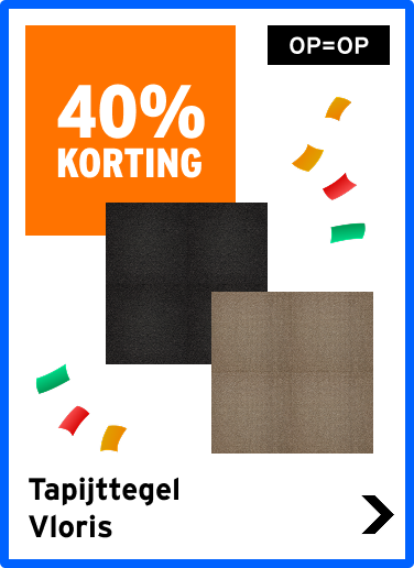 40% korting op tapijttegel Vloris