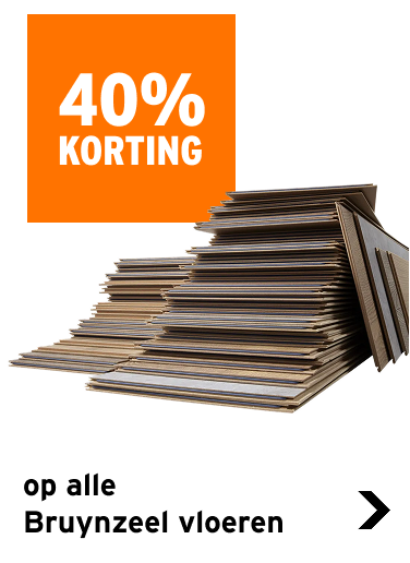 40% korting op alle Bruynzeel vloeren