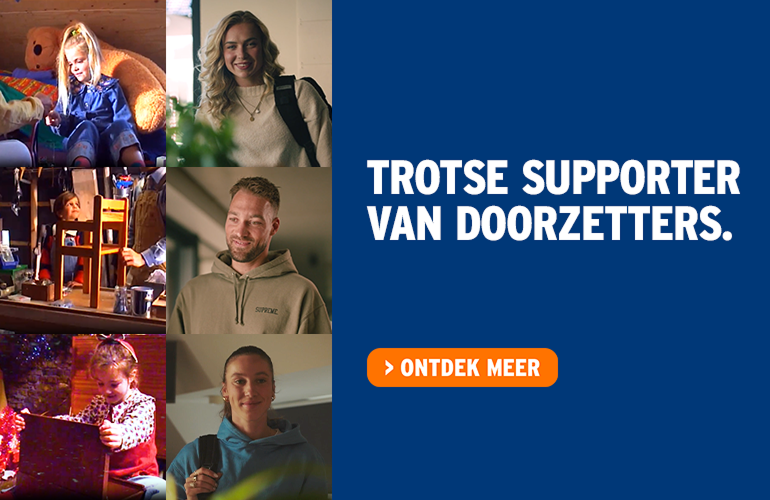 Trotse supporter van doorzetters.