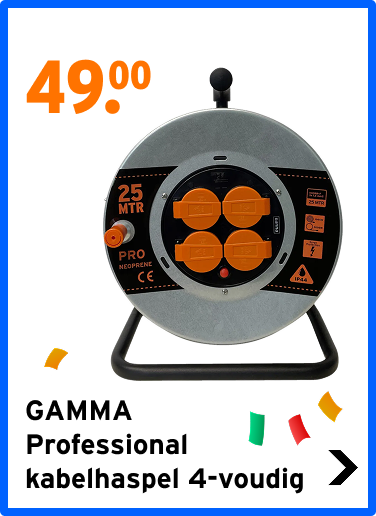 GAMMA kabelhaspel voor 49.00