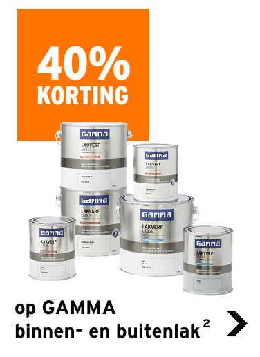 40% korting op GAMMA binnen- en buitenlak