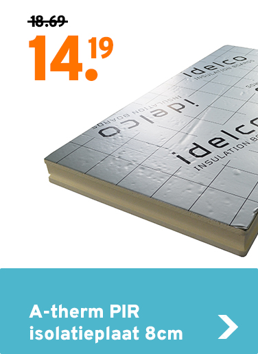 A-therm PIR isolatieplaat 8cm 14,19 per stuk