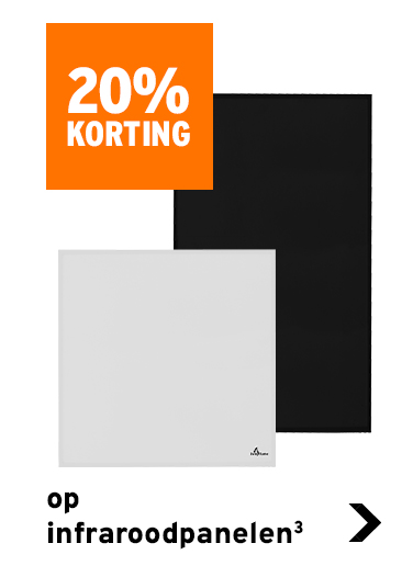 20% korting op alle infraroodpanelen