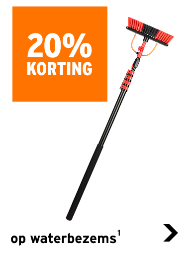 20% korting op waterbezems