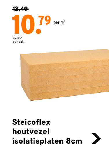 Steicoflex houtvezel isolatieplaten 8 cm voor 10.79 per m2