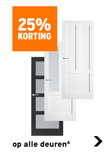 25% korting op alle deuren