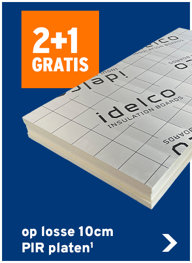 2+1 gratis op losse PIR platen