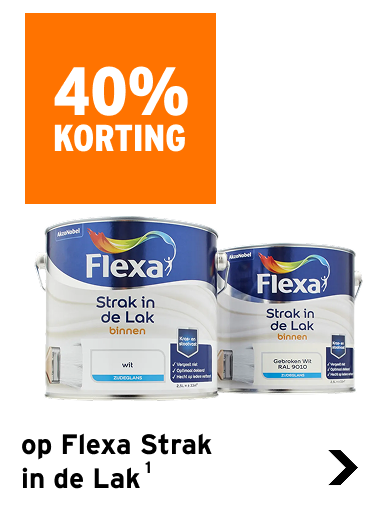 40% korting op Flexa Strak in de Lak
