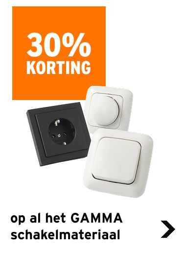 30% korting op al het GAMMA schakelmateriaal
