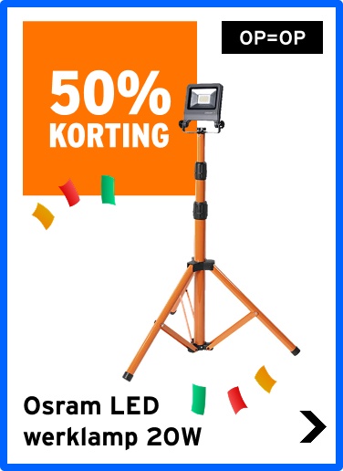 50% korting op Osram werklamp