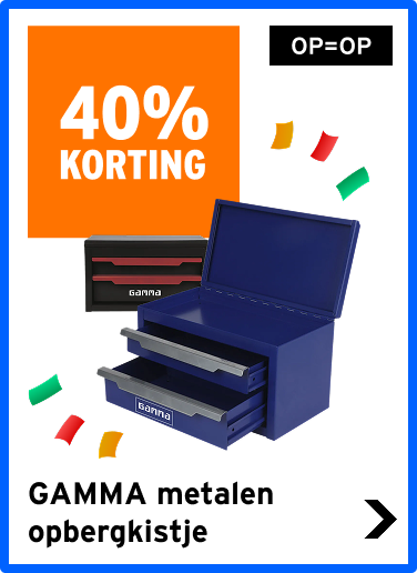 40% korting op metalen opbergkistje