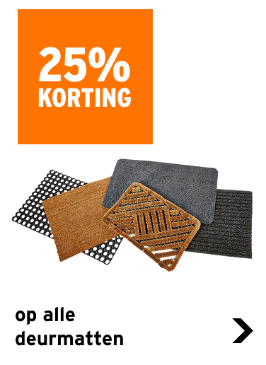 25% korting op alle deurmatten