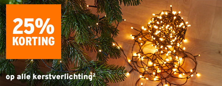 25% korting op alle kerstverlichting