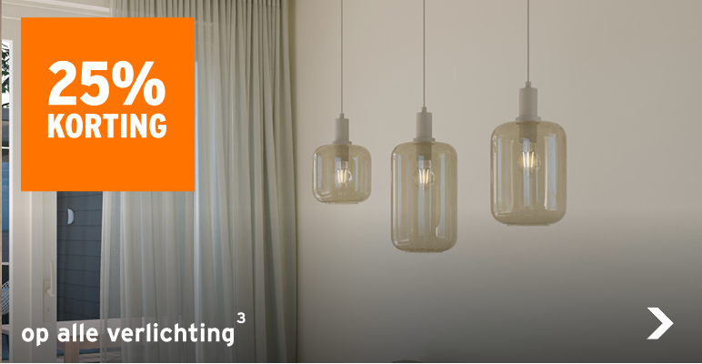 25% korting op alle verlichting
